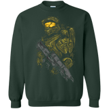 Sweatshirts Forest Green / Small MASTER CHIEF Crewneck Sweatshirt