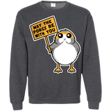 Sweatshirts Dark Heather / Small May The Porgs Be With You Crewneck Sweatshirt