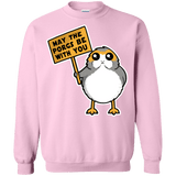 Sweatshirts Light Pink / Small May The Porgs Be With You Crewneck Sweatshirt
