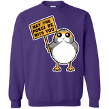 Sweatshirts Purple / Small May The Porgs Be With You Crewneck Sweatshirt