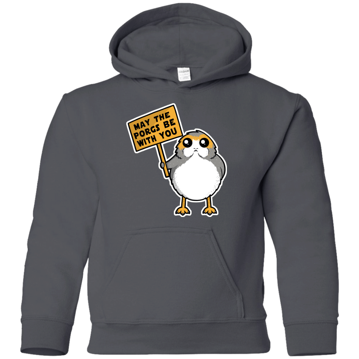 Sweatshirts Charcoal / YS May The Porgs Be With You Youth Hoodie