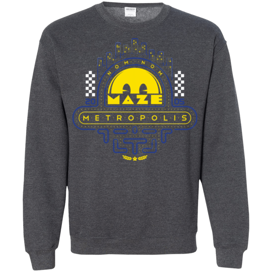 Sweatshirts Dark Heather / Small Maze Metropolis Crewneck Sweatshirt