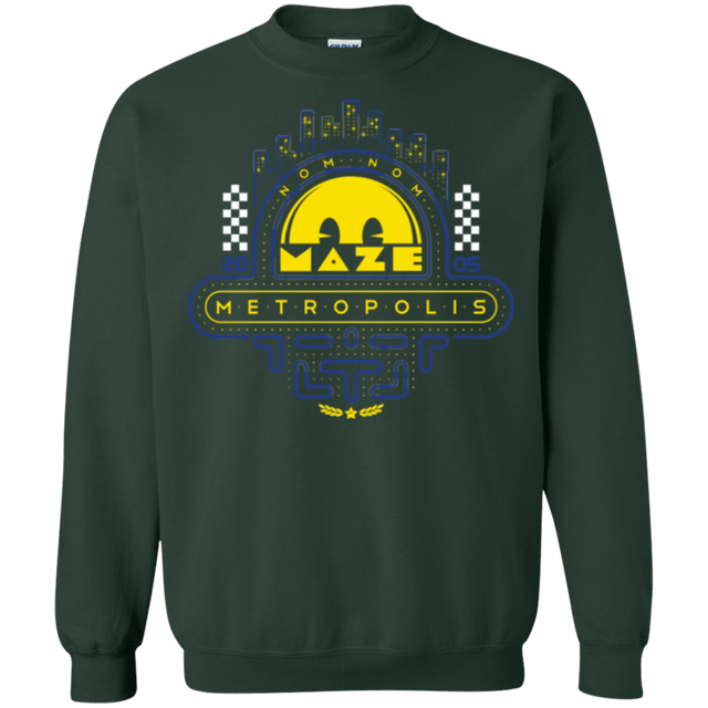 Sweatshirts Forest Green / Small Maze Metropolis Crewneck Sweatshirt