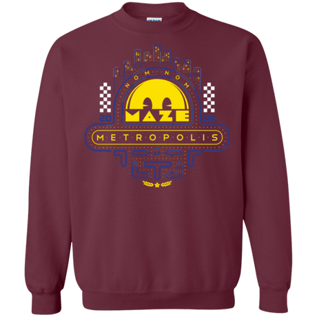 Sweatshirts Maroon / Small Maze Metropolis Crewneck Sweatshirt