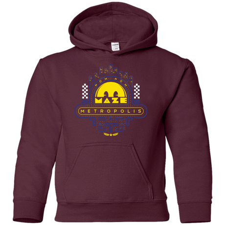 Sweatshirts Maroon / YS Maze Metropolis Youth Hoodie