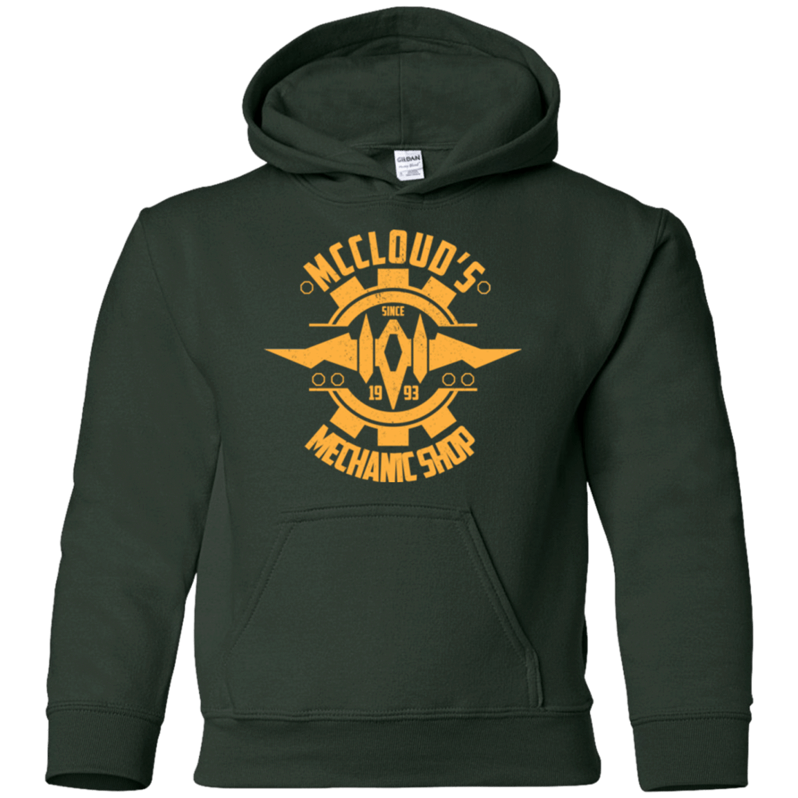 Sweatshirts Forest Green / YS McCloud Mechanic Shop Youth Hoodie