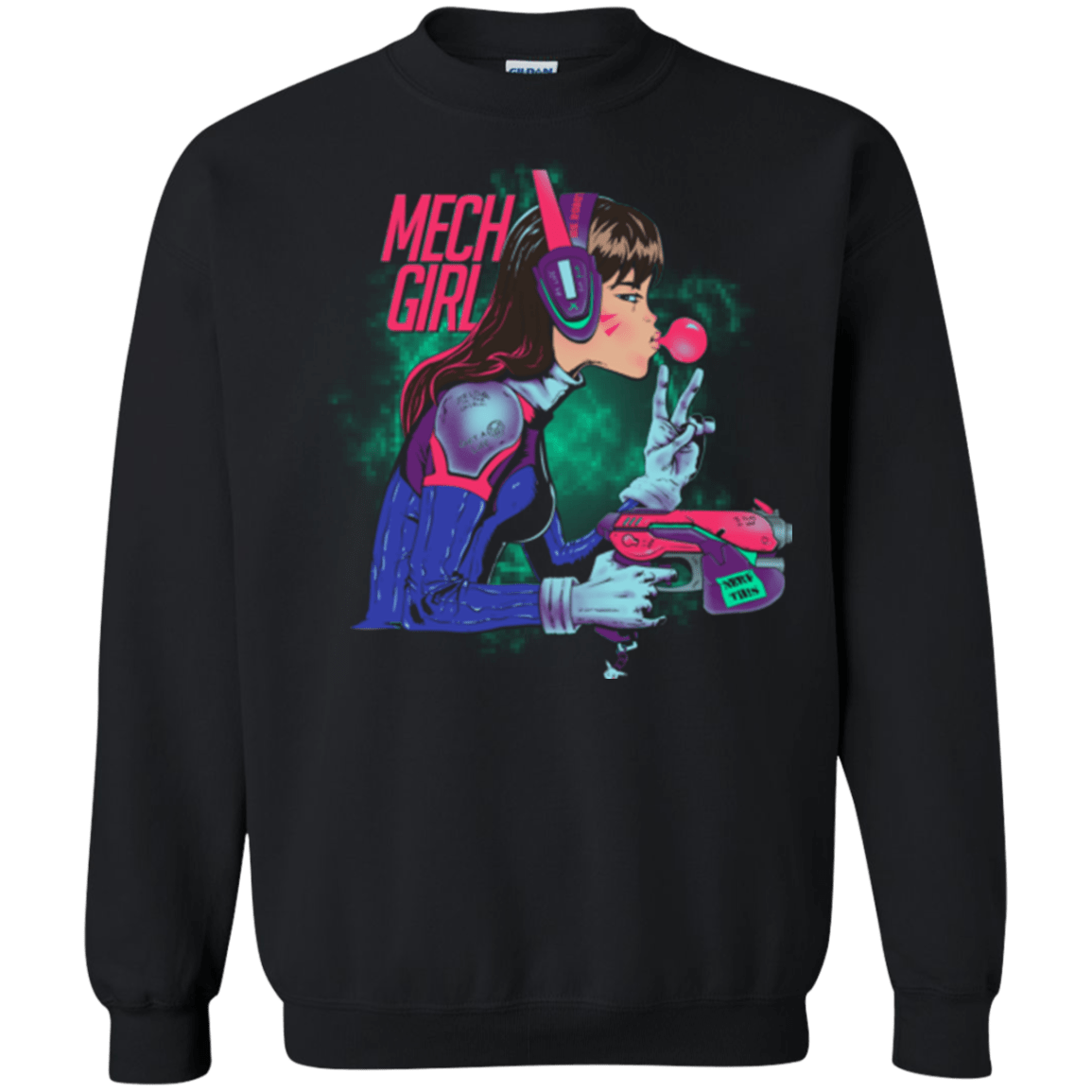 Sweatshirts Black / Small Mech Girl Crewneck Sweatshirt