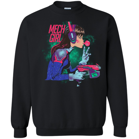 Sweatshirts Black / Small Mech Girl Crewneck Sweatshirt