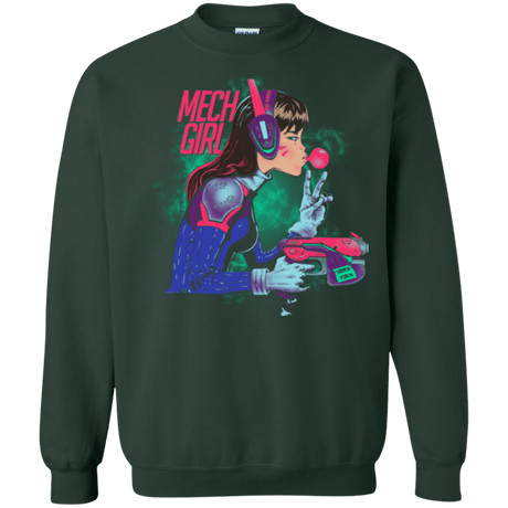 Sweatshirts Forest Green / Small Mech Girl Crewneck Sweatshirt