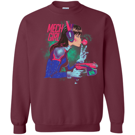 Sweatshirts Maroon / Small Mech Girl Crewneck Sweatshirt