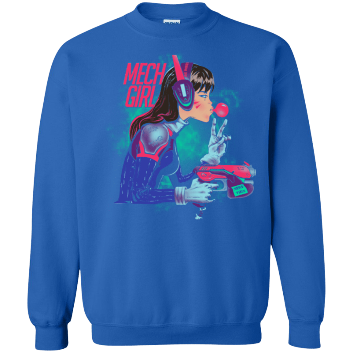 Sweatshirts Royal / Small Mech Girl Crewneck Sweatshirt