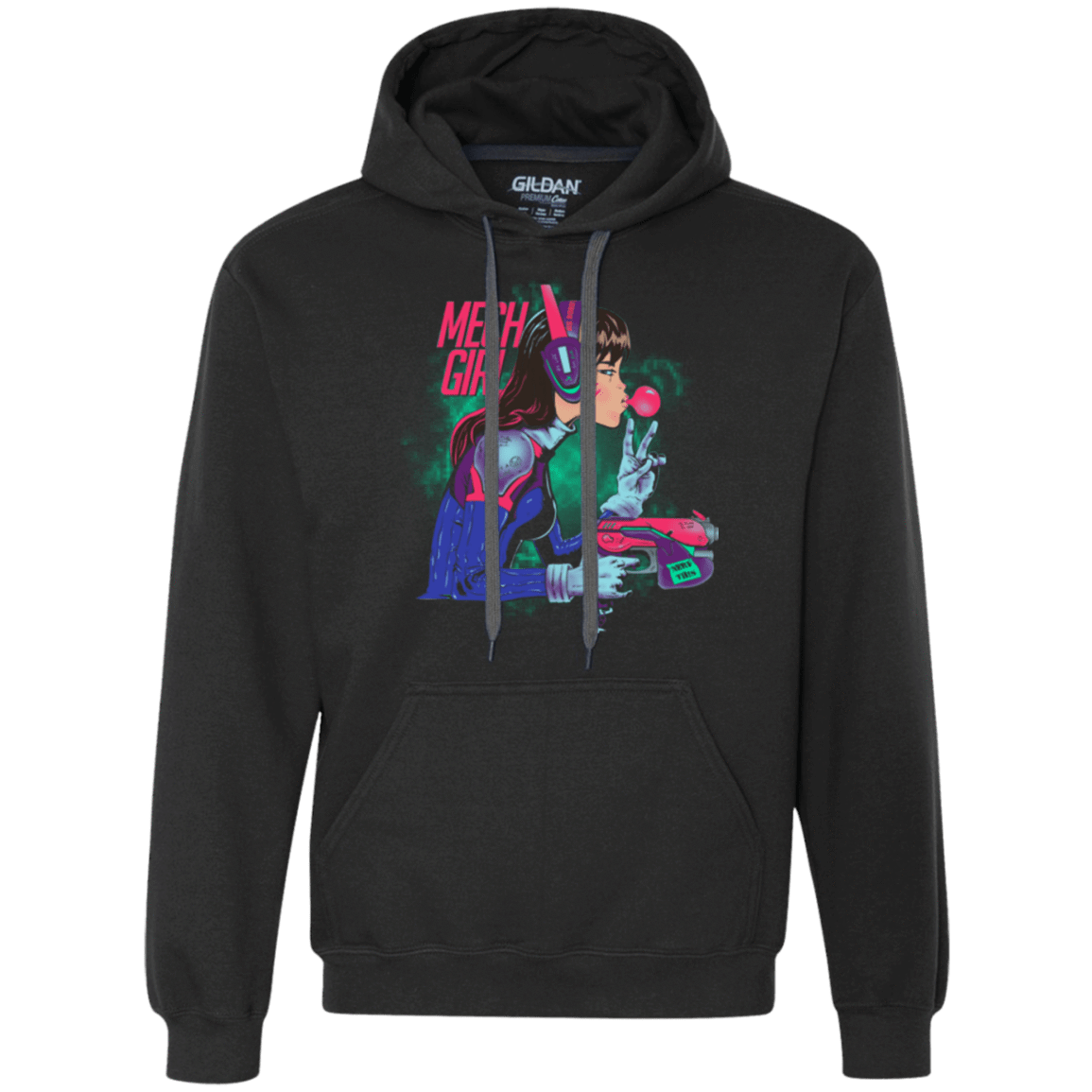 Sweatshirts Black / Small Mech Girl Premium Fleece Hoodie
