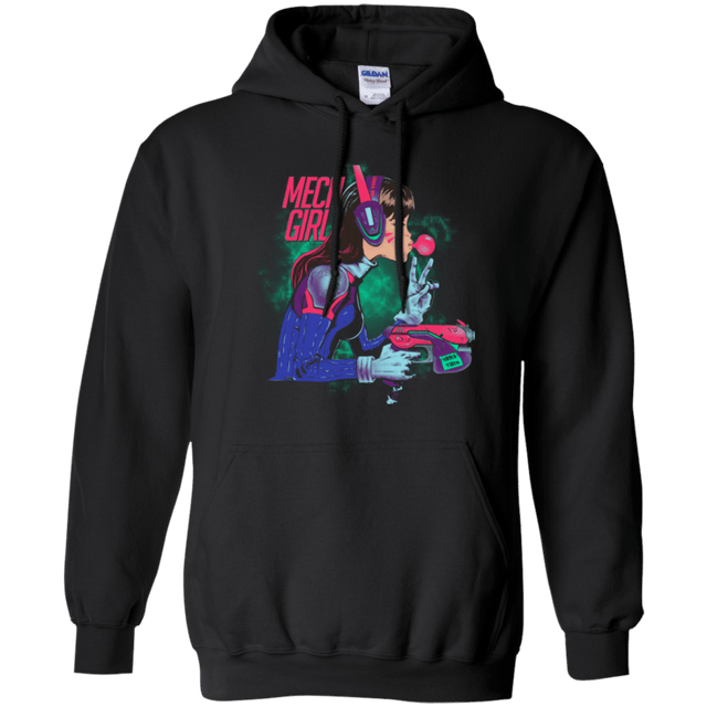 Sweatshirts Black / Small Mech Girl Pullover Hoodie