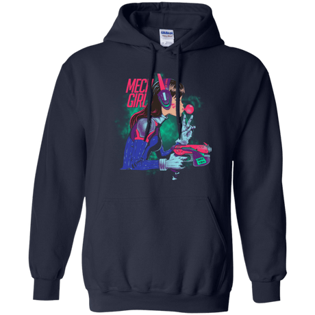 Sweatshirts Navy / Small Mech Girl Pullover Hoodie