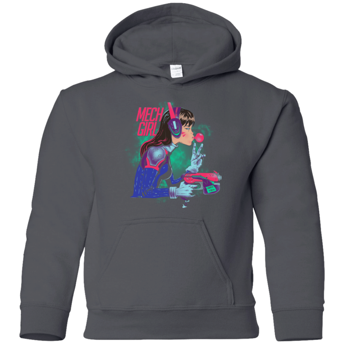 Sweatshirts Charcoal / YS Mech Girl Youth Hoodie