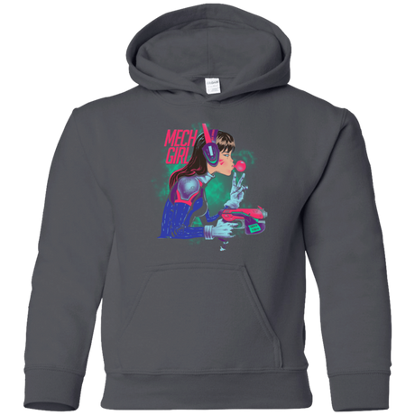 Sweatshirts Charcoal / YS Mech Girl Youth Hoodie