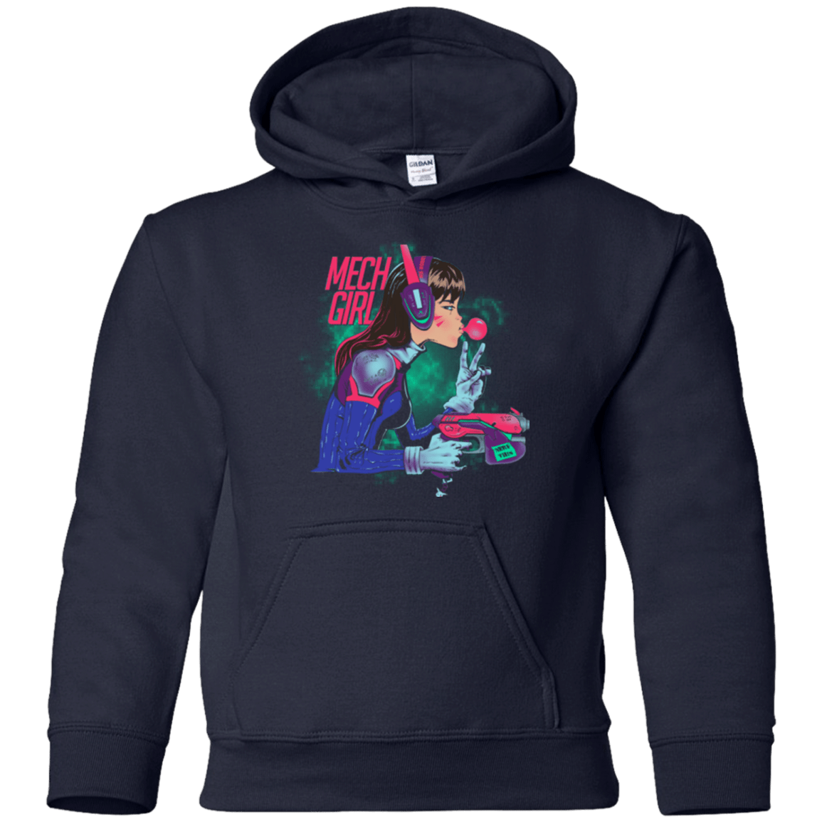 Sweatshirts Navy / YS Mech Girl Youth Hoodie