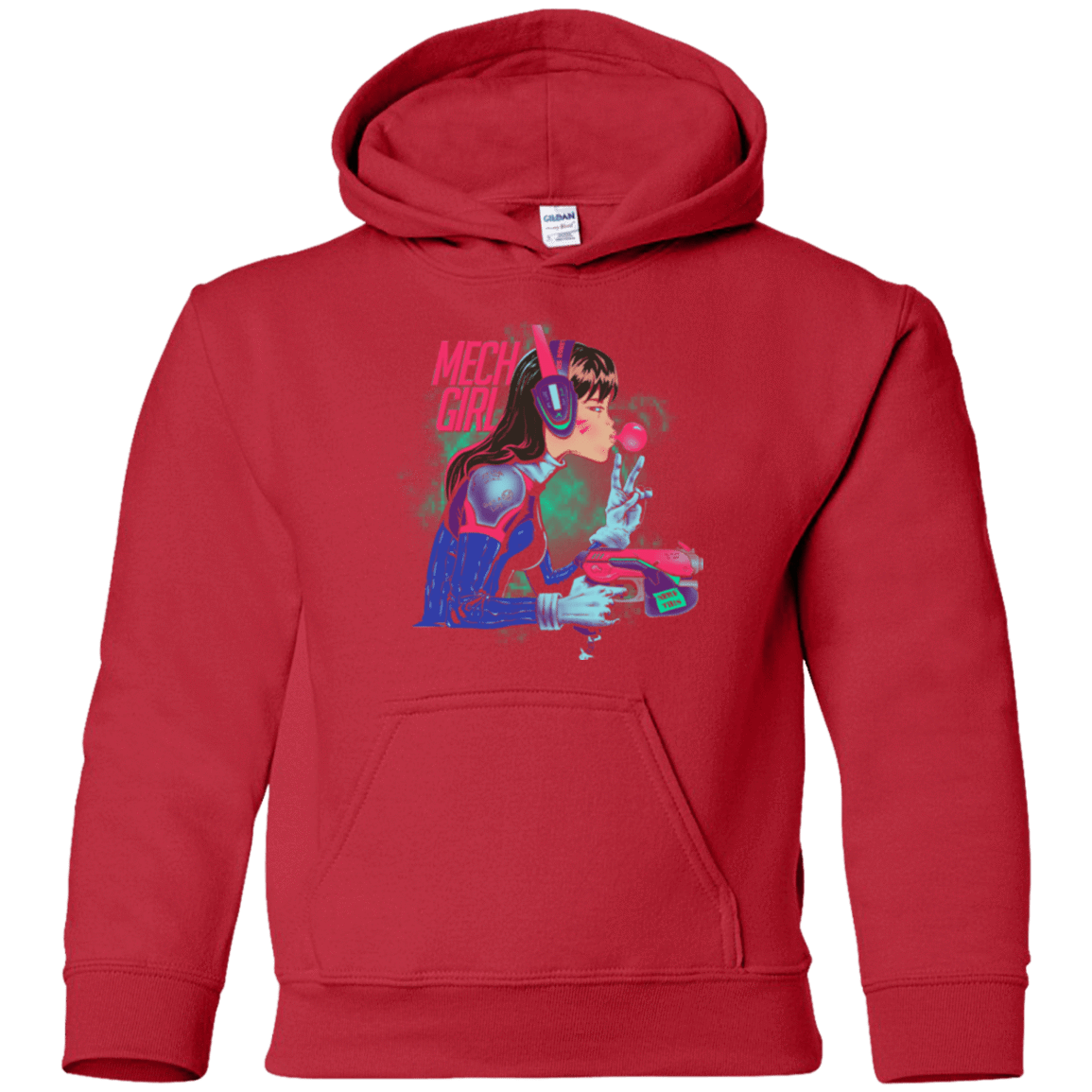 Sweatshirts Red / YS Mech Girl Youth Hoodie