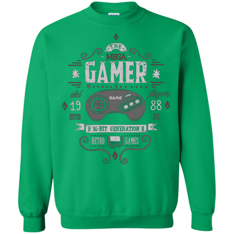 Sweatshirts Irish Green / Small Mega Gamer Crewneck Sweatshirt