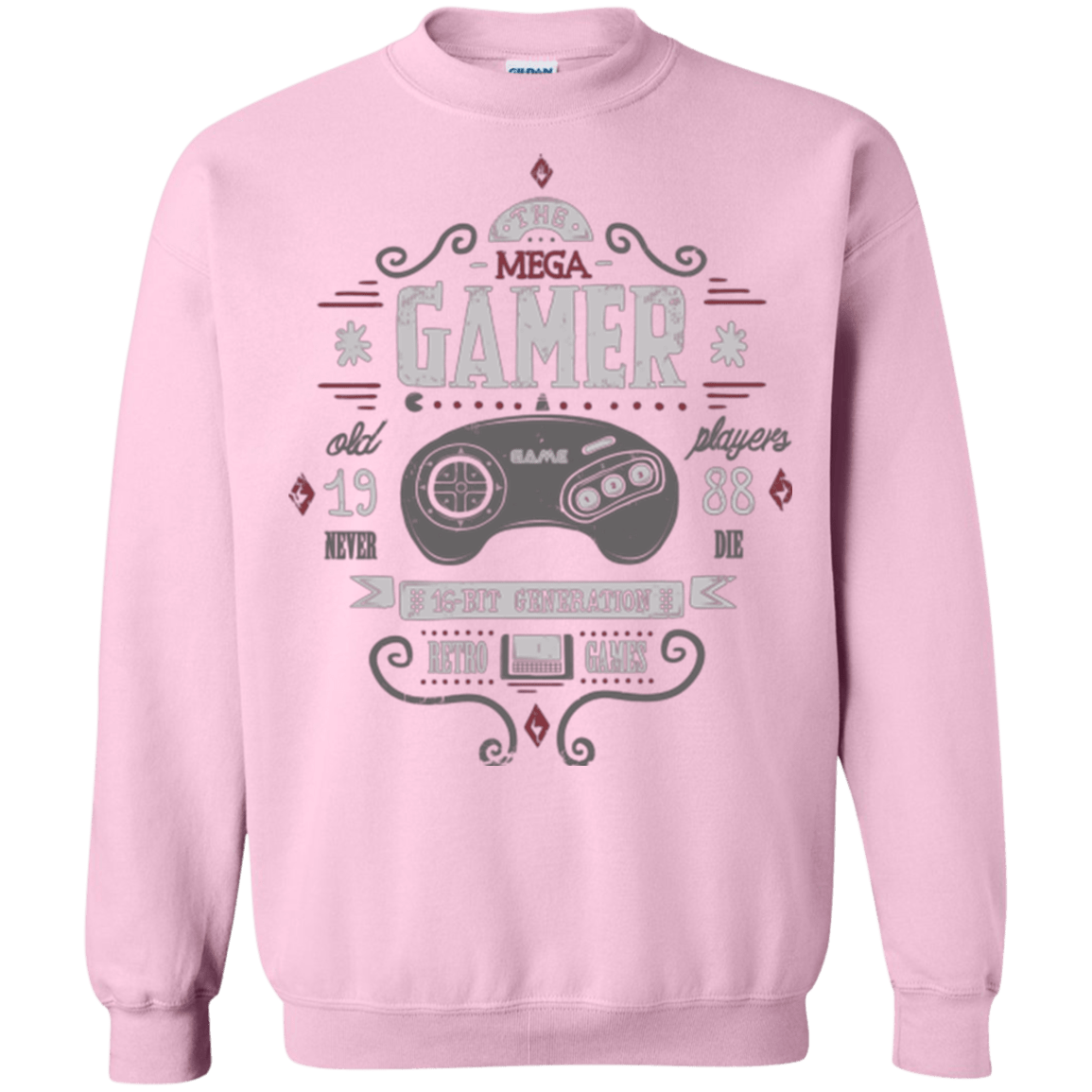 Sweatshirts Light Pink / Small Mega Gamer Crewneck Sweatshirt