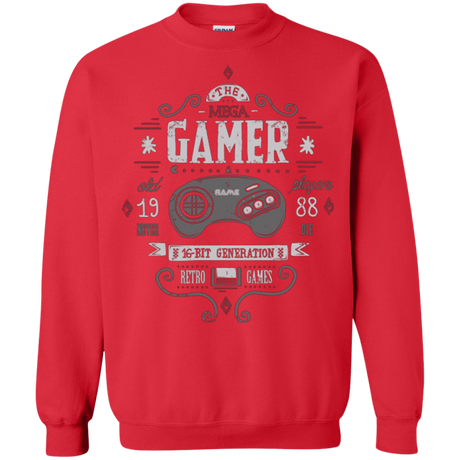 Sweatshirts Red / Small Mega Gamer Crewneck Sweatshirt