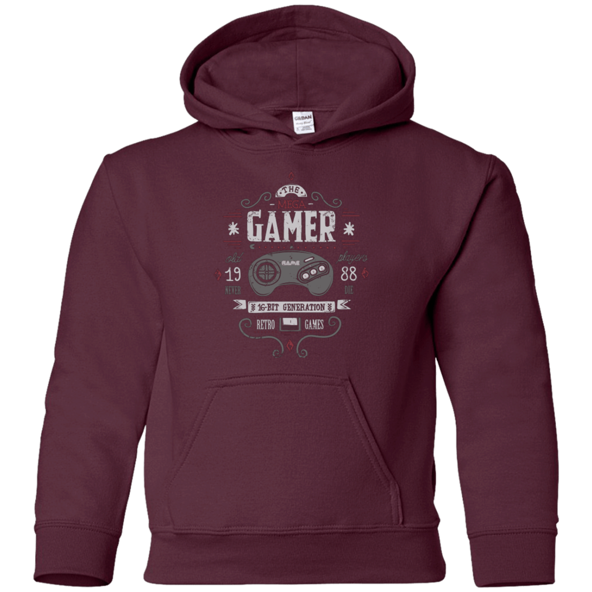Sweatshirts Maroon / YS Mega Gamer Youth Hoodie