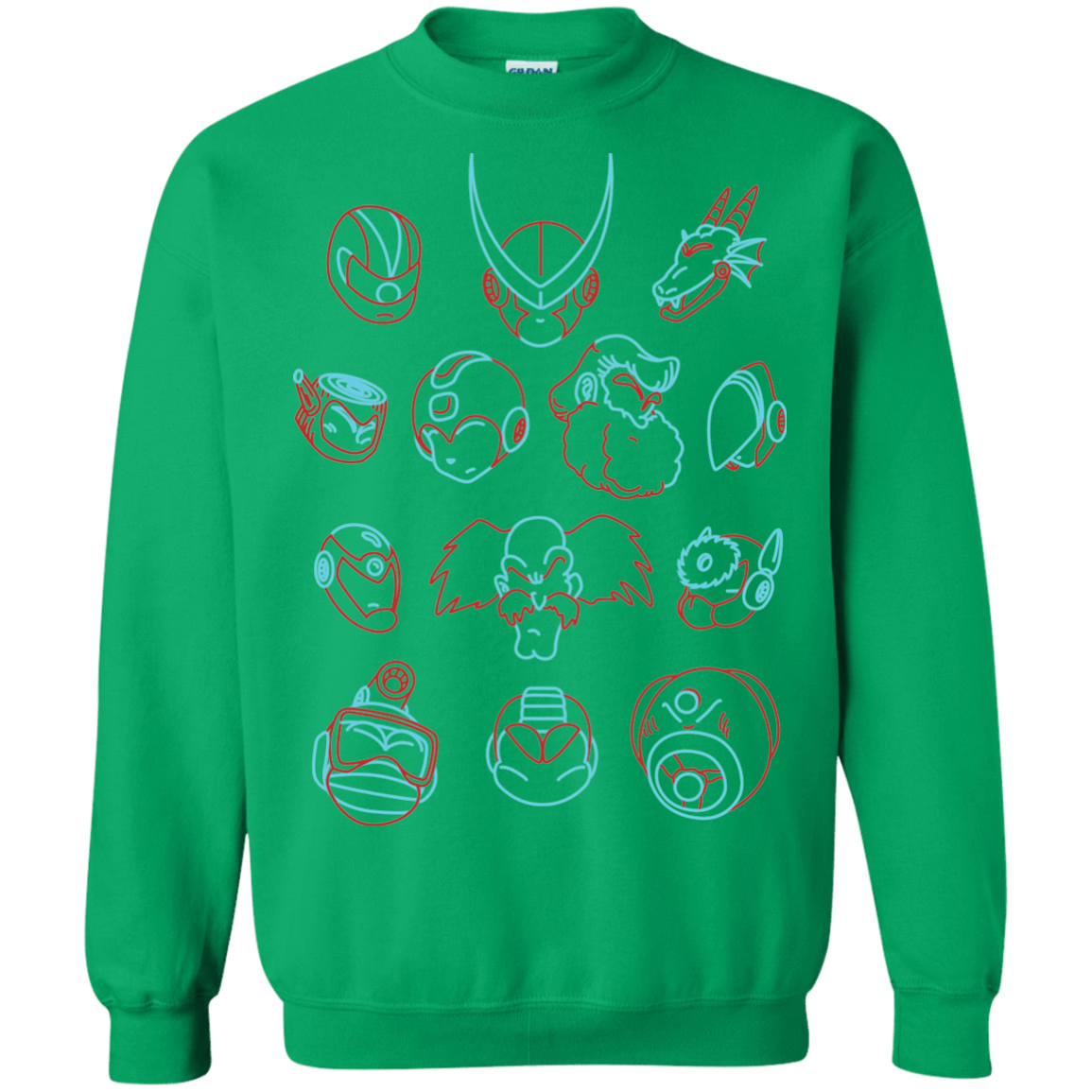 Sweatshirts Irish Green / S MEGA HEADS 2 Crewneck Sweatshirt