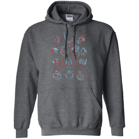 Sweatshirts Dark Heather / S MEGA HEADS 2 Pullover Hoodie