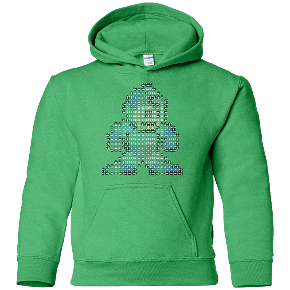 Sweatshirts Irish Green / YS Mega Pixel Youth Hoodie