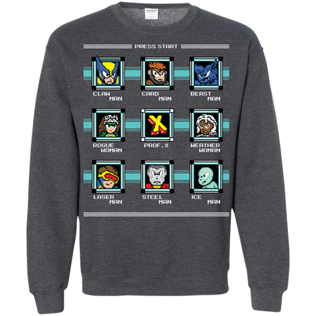 Sweatshirts Dark Heather / S Mega X-Man Crewneck Sweatshirt