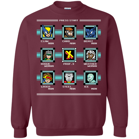 Sweatshirts Maroon / S Mega X-Man Crewneck Sweatshirt