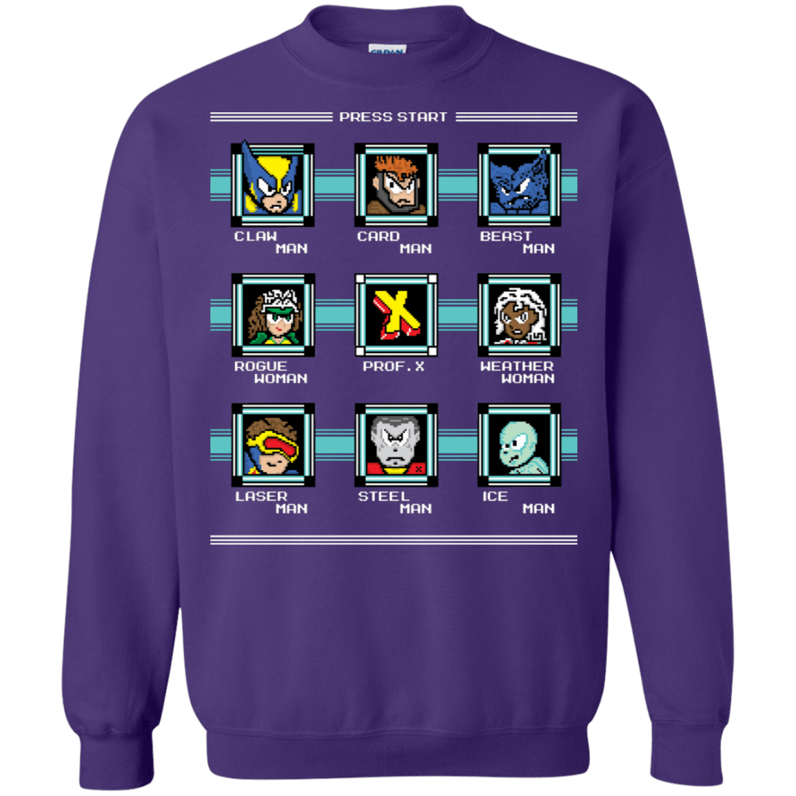 Sweatshirts Purple / S Mega X-Man Crewneck Sweatshirt