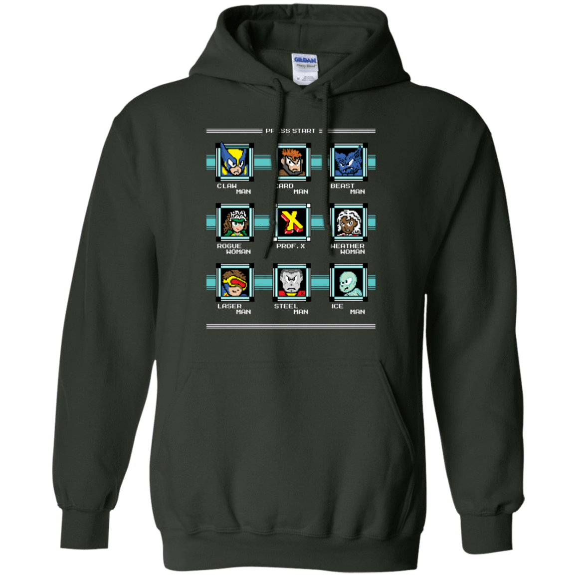 Sweatshirts Forest Green / S Mega X-Man Pullover Hoodie