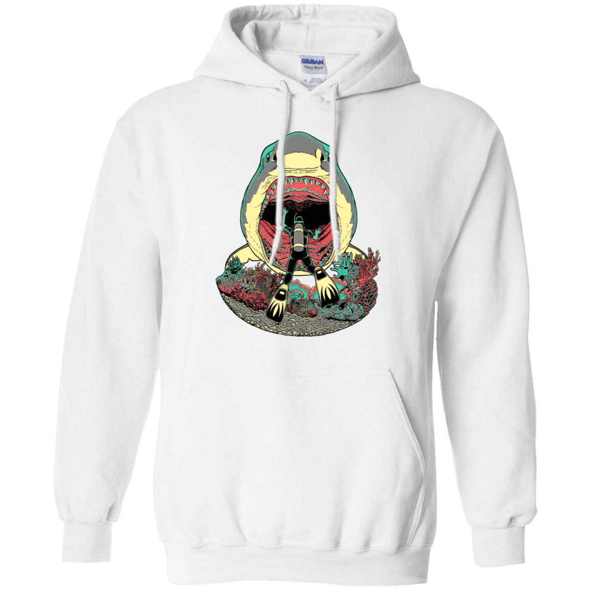 Sweatshirts White / S Megalodoom Pullover Hoodie