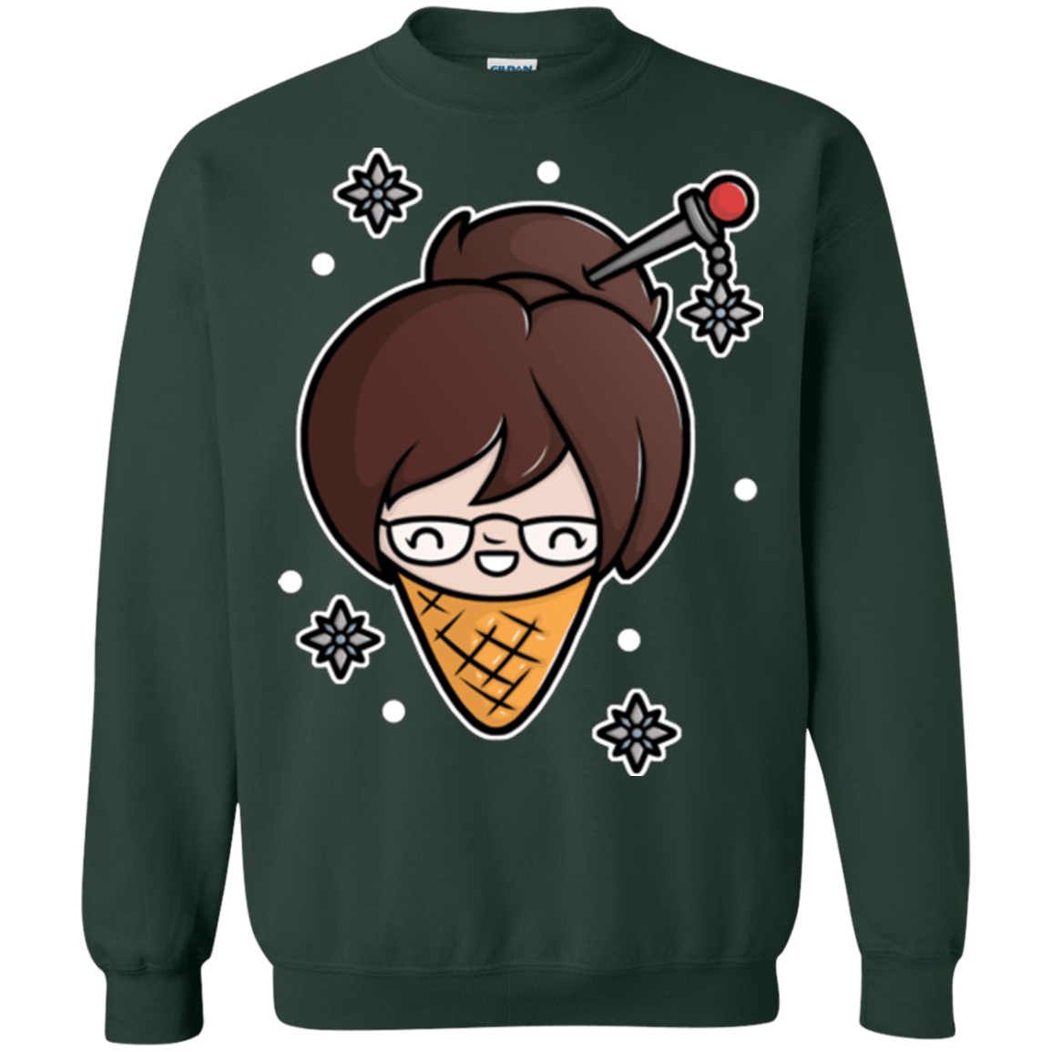 Sweatshirts Forest Green / Small Mei Cone Crewneck Sweatshirt