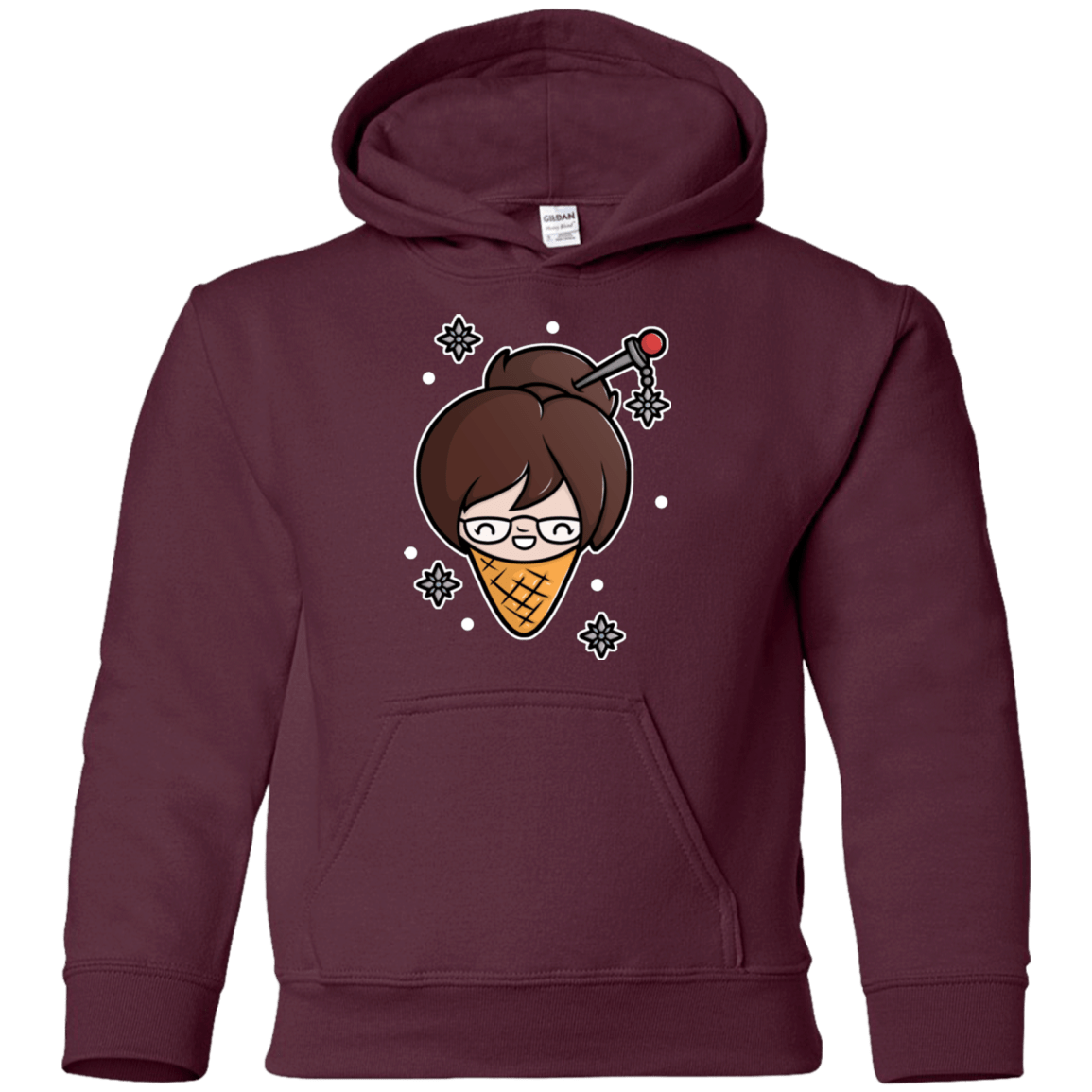 Sweatshirts Maroon / YS Mei Cone Youth Hoodie