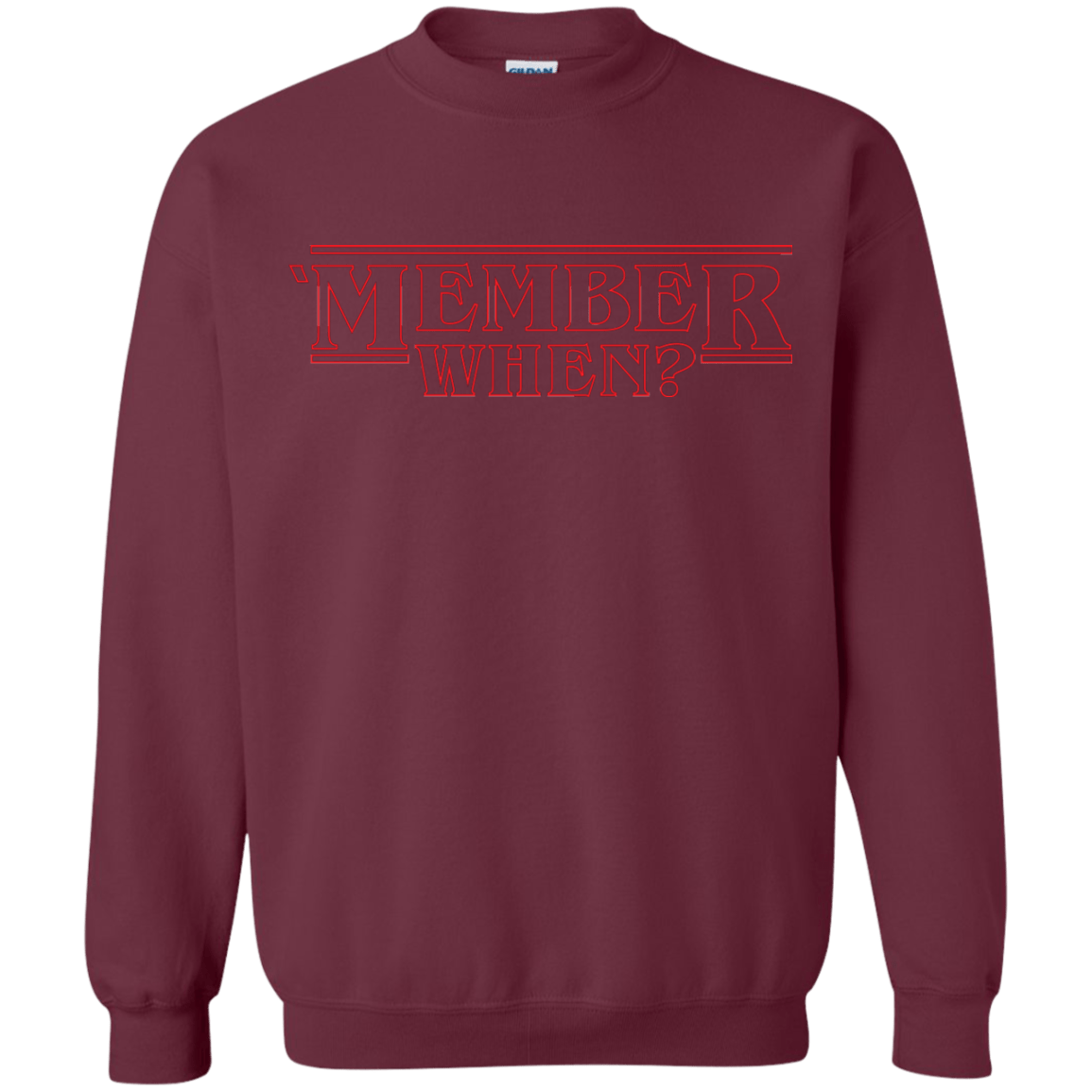 Sweatshirts Maroon / Small Member When Crewneck Sweatshirt