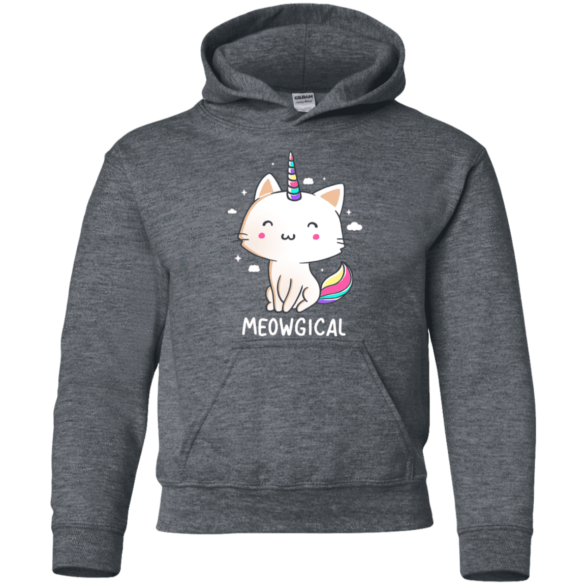 Sweatshirts Dark Heather / YS Meowgical Youth Hoodie