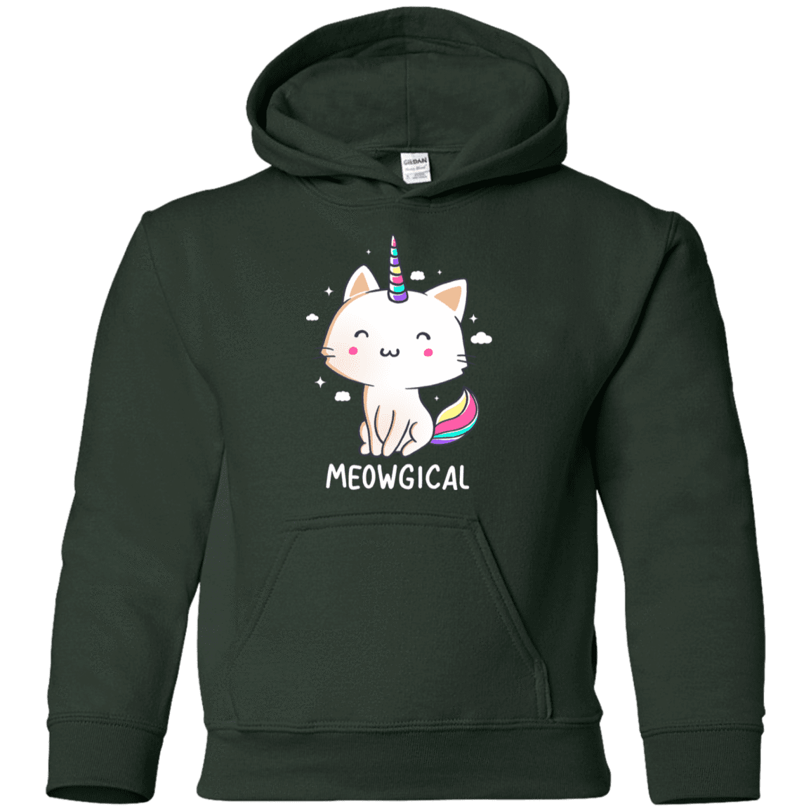 Sweatshirts Forest Green / YS Meowgical Youth Hoodie