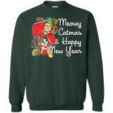 Sweatshirts Forest Green / Small Meowy Catmas Crewneck Sweatshirt