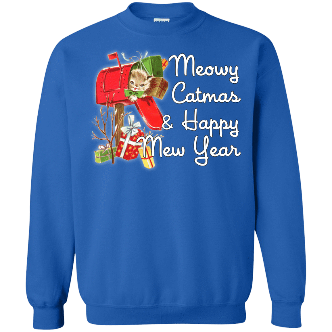 Sweatshirts Royal / Small Meowy Catmas Crewneck Sweatshirt