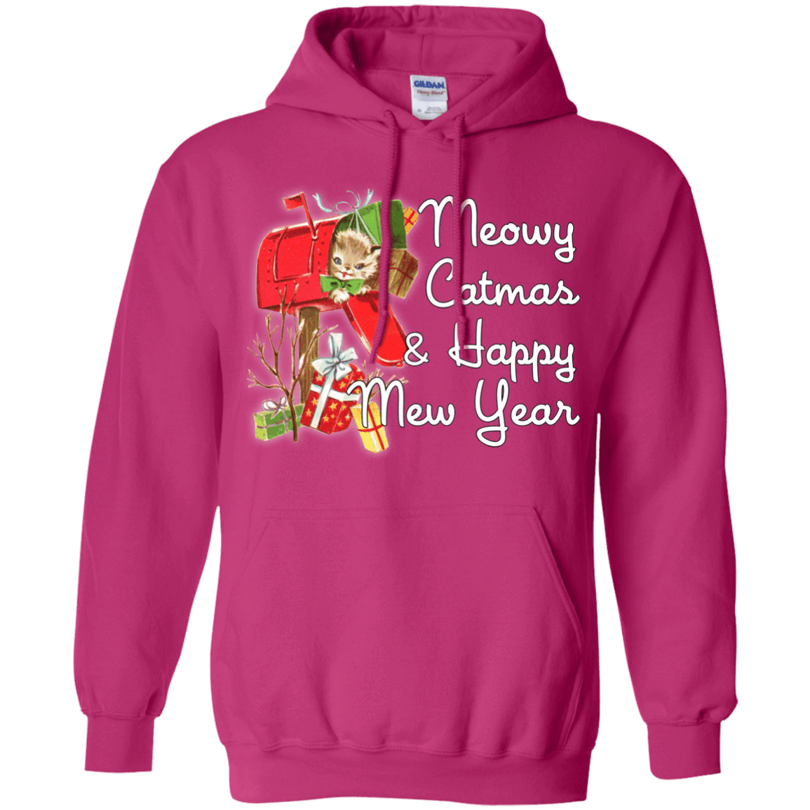 Sweatshirts Heliconia / Small Meowy Catmas Pullover Hoodie