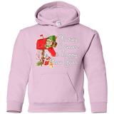 Sweatshirts Light Pink / YS Meowy Catmas Youth Hoodie