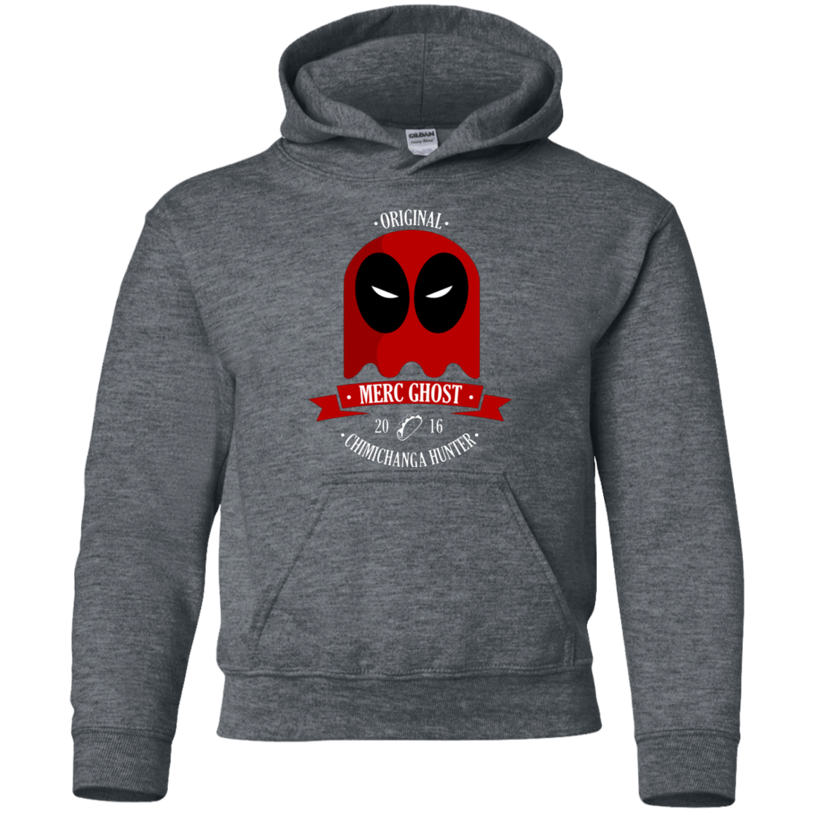 Sweatshirts Dark Heather / YS Merc Ghost Full Youth Hoodie