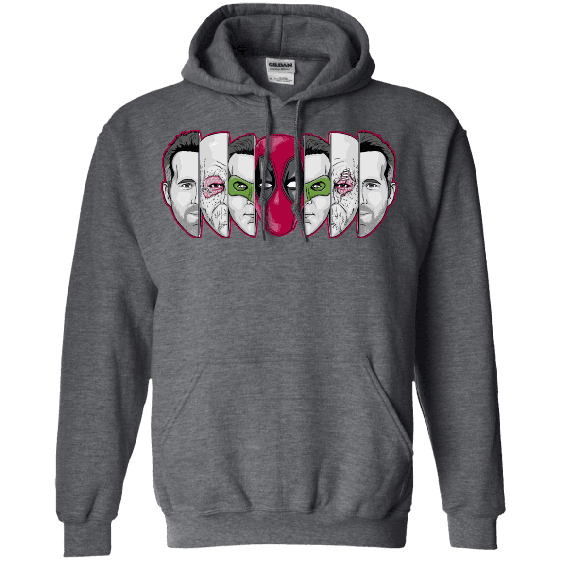 Sweatshirts Dark Heather / S Mercenary Faces Pullover Hoodie