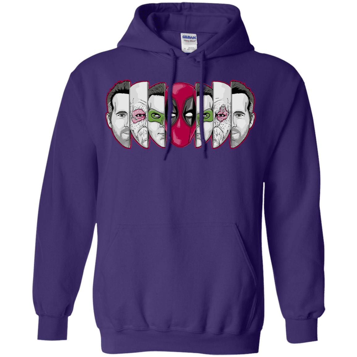 Sweatshirts Purple / S Mercenary Faces Pullover Hoodie