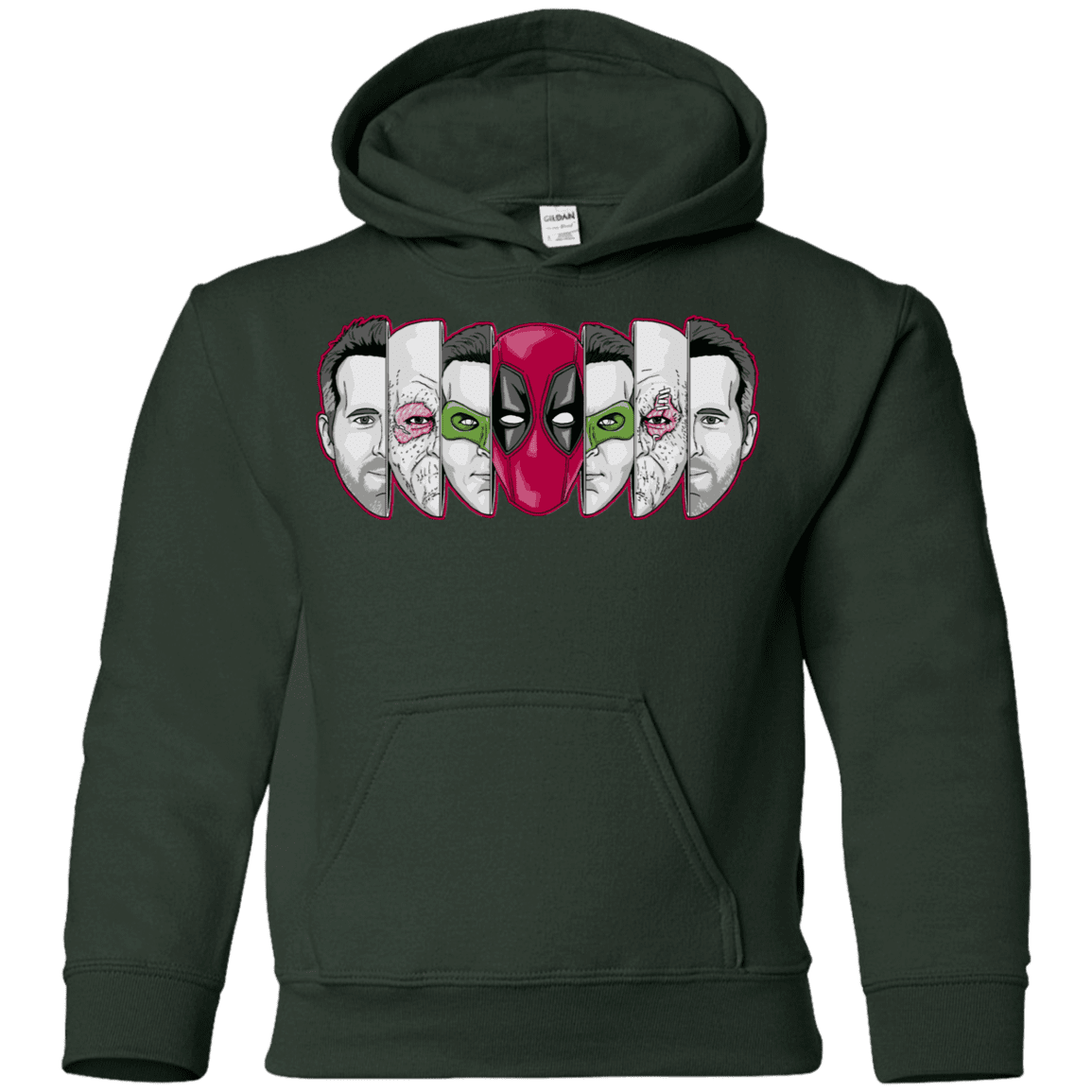 Sweatshirts Forest Green / YS Mercenary Faces Youth Hoodie