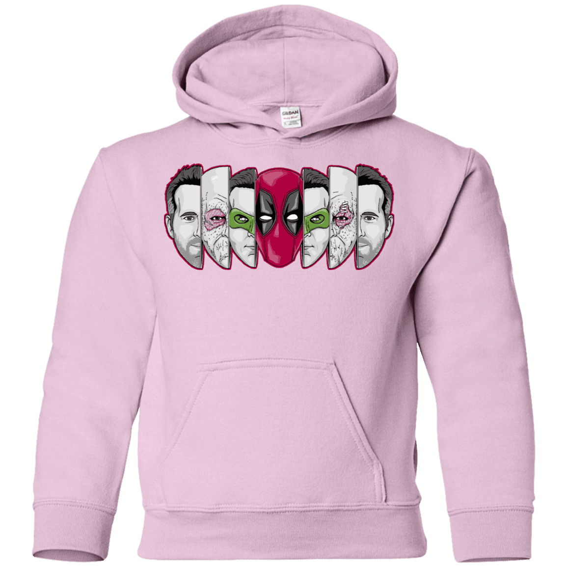 Sweatshirts Light Pink / YS Mercenary Faces Youth Hoodie