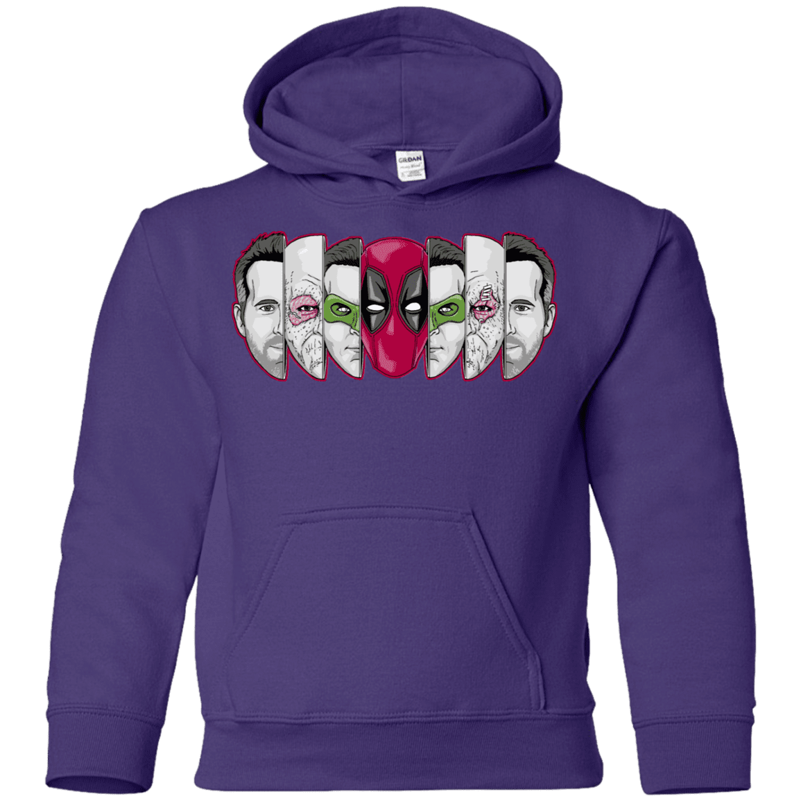 Sweatshirts Purple / YS Mercenary Faces Youth Hoodie