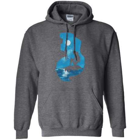 Sweatshirts Dark Heather / S Mermaid Portrait Pullover Hoodie
